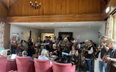 Bury Ukulele Group visit Hewlett Court